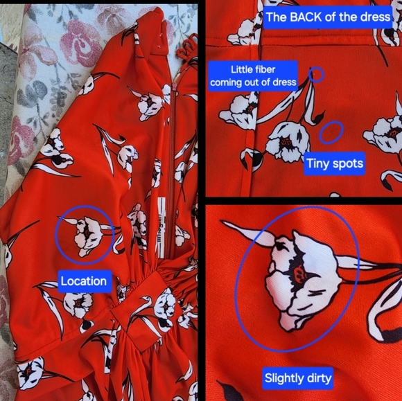 XS ?? Vintage 70's halter Red polyester Sleeveless Dress UNION MADE in USA - Picture 15 of 16